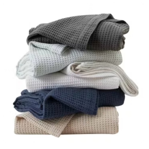 100% Cotton Soft All-Season Waffle Weave Blanket. King - Picture 4 of 8